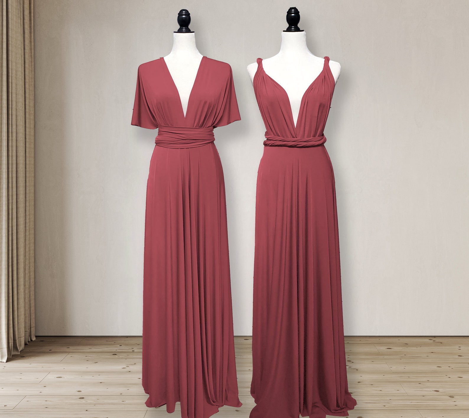 Cinnamon Rose Bridesmaid Dress Convertible Wrap Dress - Etsy UK
