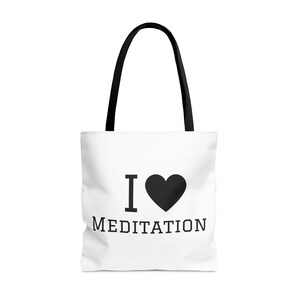 I Heart Meditation I Love Meditating Zen Gift for Yoga Lady Tote Bag