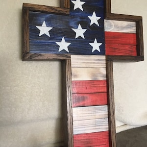 American flag cross