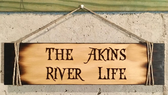 Custom Last Name Sign River Life Beach Cabin Porch Life Etsy