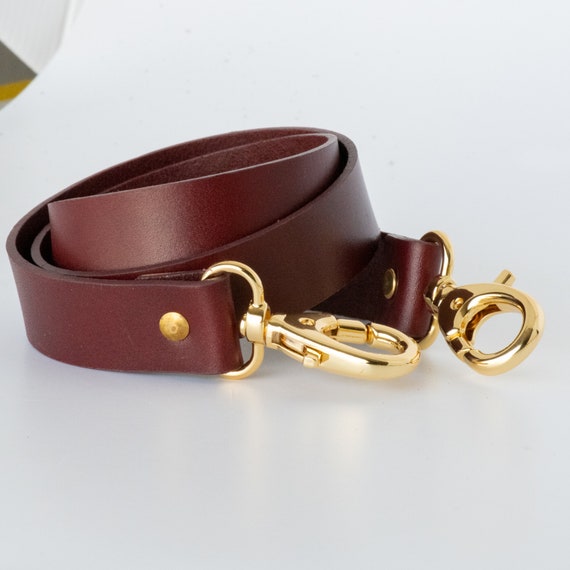 Purse Strap Replacement in Dark Brown Leather Cognac Black and Etsy