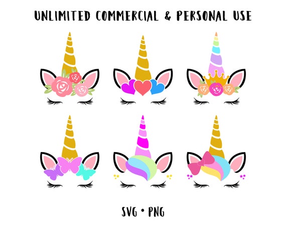 Download Unicorn Svg Unicorn Svg Face 6 Pack Unicorn Face Svg Etsy PSD Mockup Templates