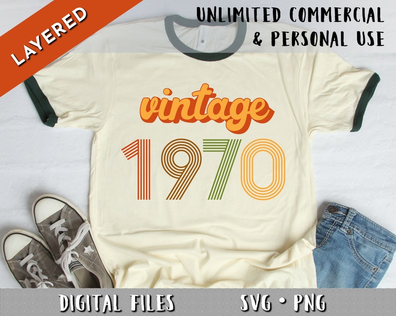 Download 50th birthday SVG 1970 svg vintage 1970 svg 50 birthday | Etsy