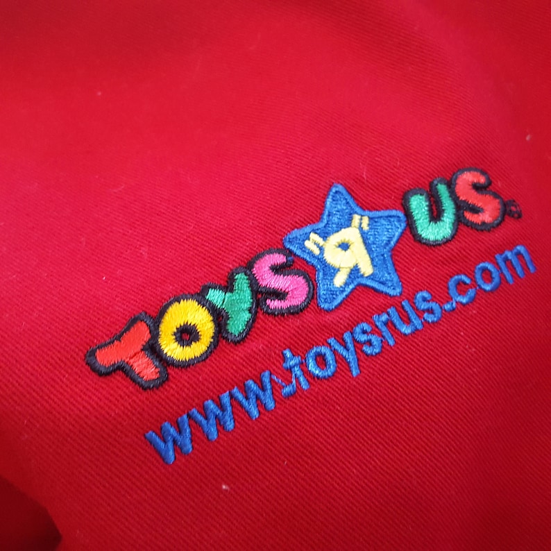 Vintage Toys R Us Uniform Shirt 3XL XXXL Red Short Sleeve Button Up Toy Store Employee