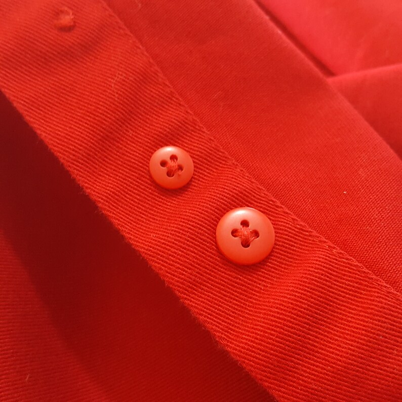 Vintage Toys R Us Uniform Shirt 3XL XXXL Red Short Sleeve Button Up Toy Store Employee