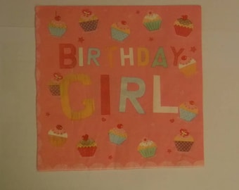 set of 2 napkins papierserviette birthday