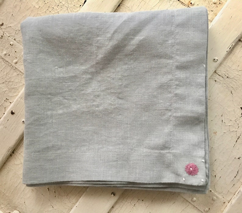 linen baby blanket
