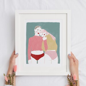 SORORITY • Illustration, affiche, carte illustrée féminisme et sororité / Impression fine art, papier de création