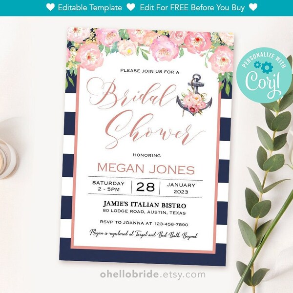 Nautical Bridal Shower - Etsy