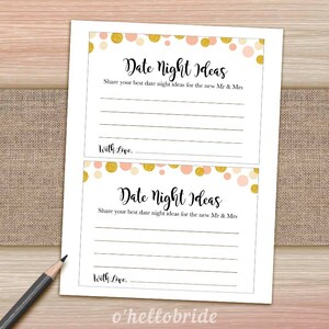 Printable Bridal Shower Games Printable Date Night Ideas for - Etsy