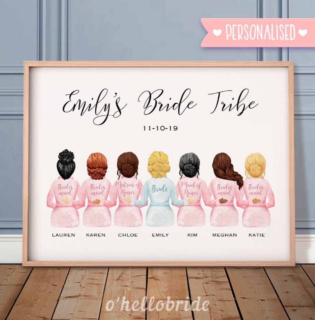 Printable Bride Tribe Portrait Bridal Party Keepsake Gift Bachelorette Party Keepsake Gift Gift for Bride Gift for Bridesmaid - Etsy printable-bride-tribe-portrait-bridal-party-keepsake-gift-bachelorette-party-keepsake-gift-gift-for-bride-gift-for-bridesmaid-etsy