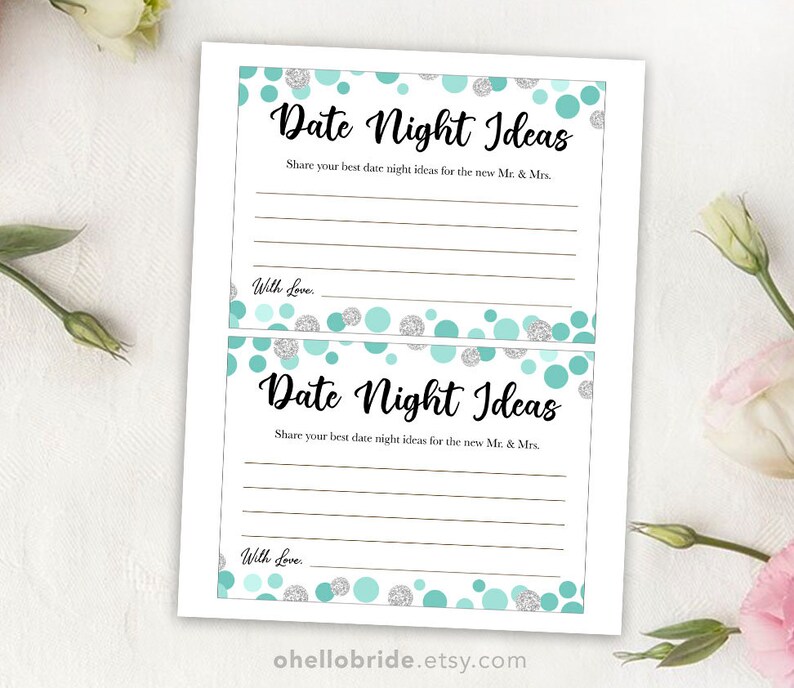 Printable Bridal Shower Games Printable Date Night Ideas for - Etsy
