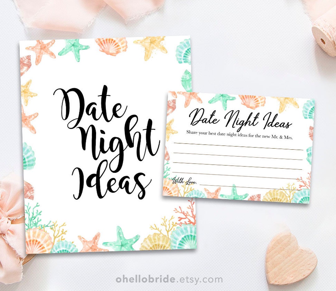Printable Bridal Shower Games Printable Date Night Ideas Beach Bridal ...