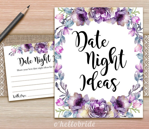 Printable Bridal Shower Games Date Night Ideas for Newlywed | Etsy