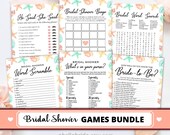 Printable Beach Bridal Shower Games Package Printable Coral - Etsy