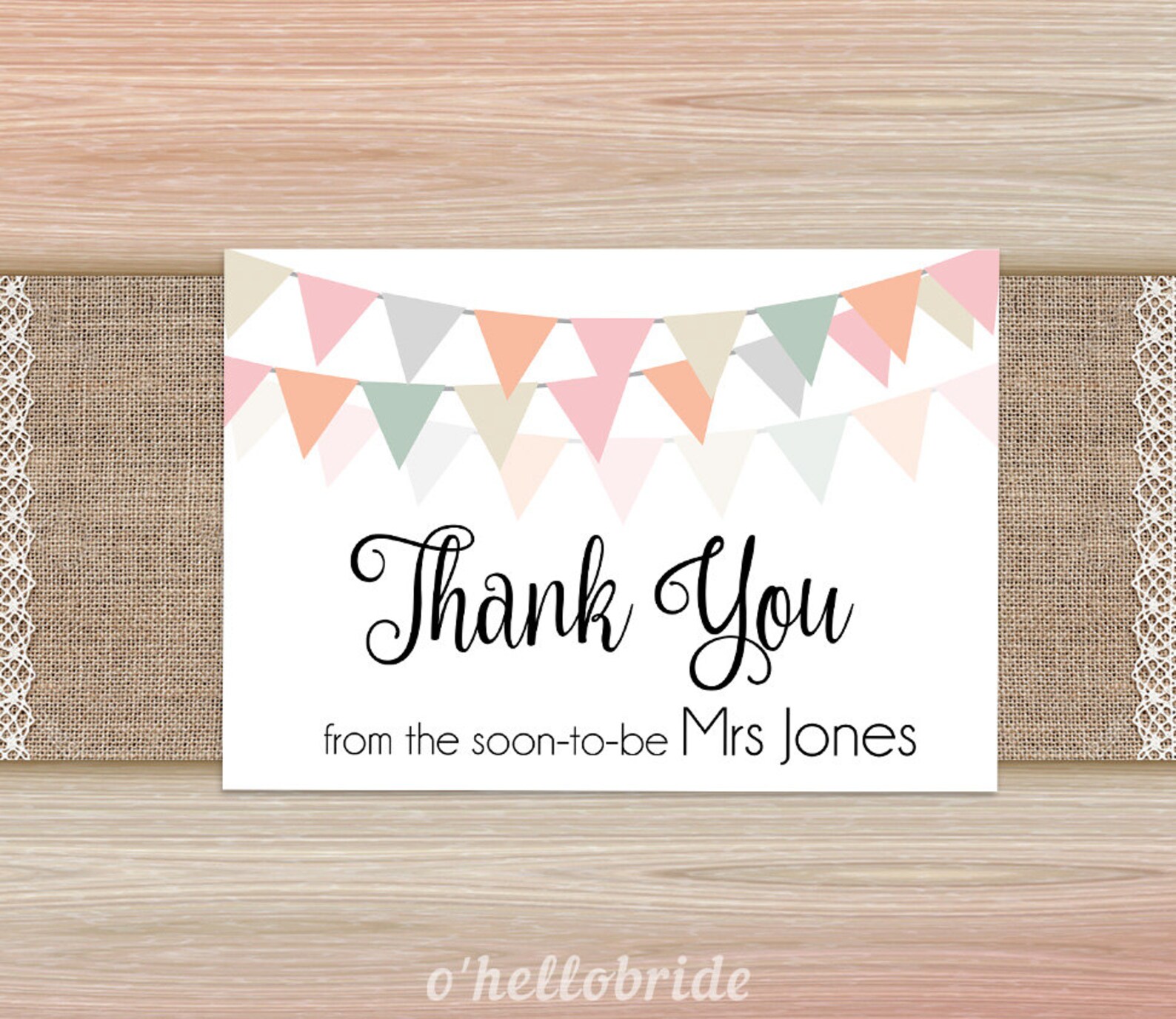 Thank You Cards Coral Blush Bridal Shower Printable Coral