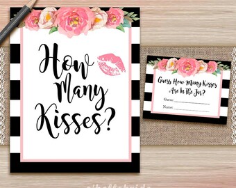 Printable Bridal Shower Games Printable Guess How Many Etsy