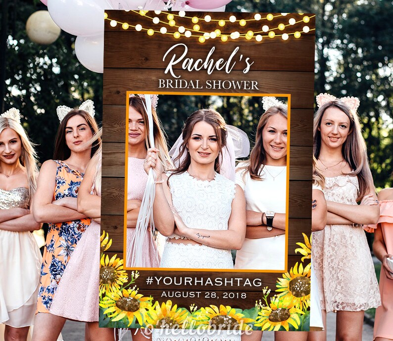 Printable Bridal Shower Photo Booth Frame Rustic Sunflower Etsy Printable Bridal Shower Photo Booth Frame Rustic Sunflower Etsy