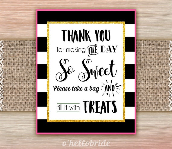 Printable Candy Buffet Sign Candy Bar Table Sign Take A | Etsy