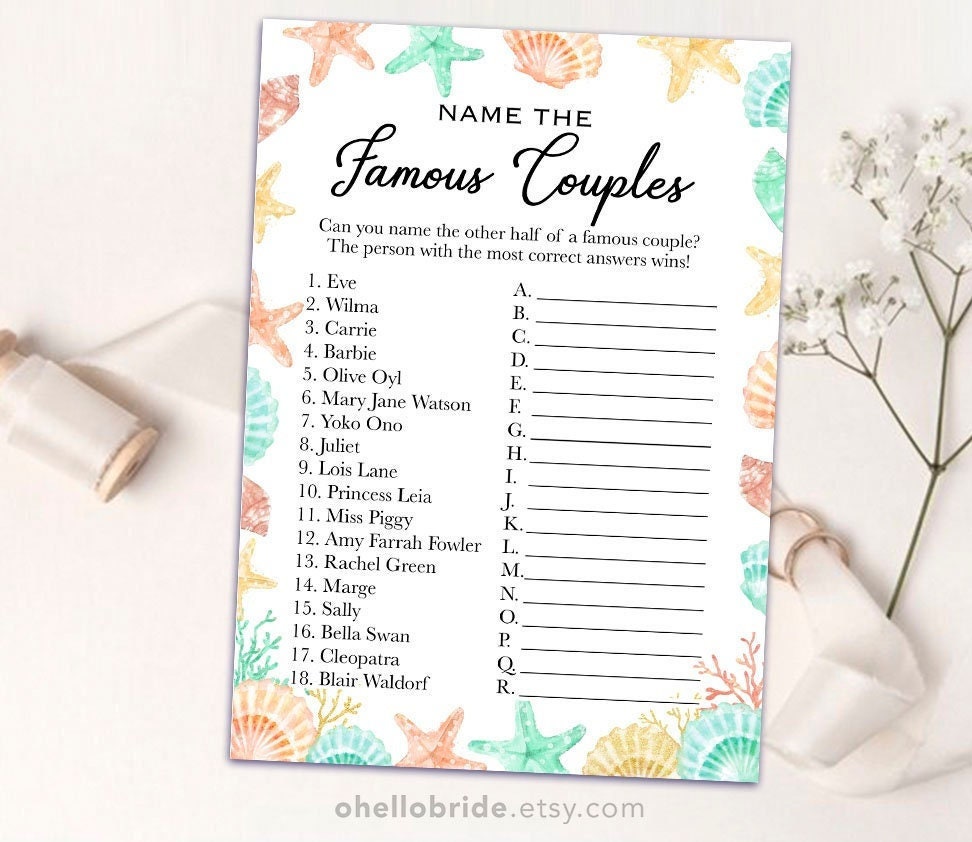 Names Of Famous Couples