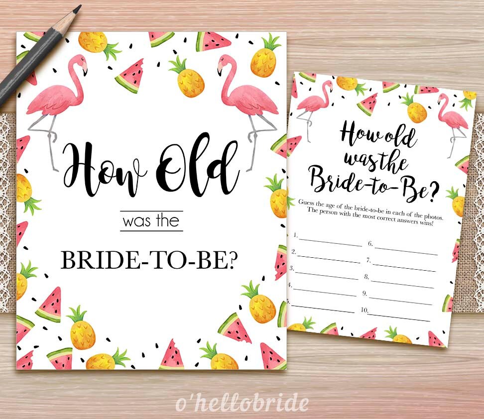 printable bridal shower games printable how old was the etsy