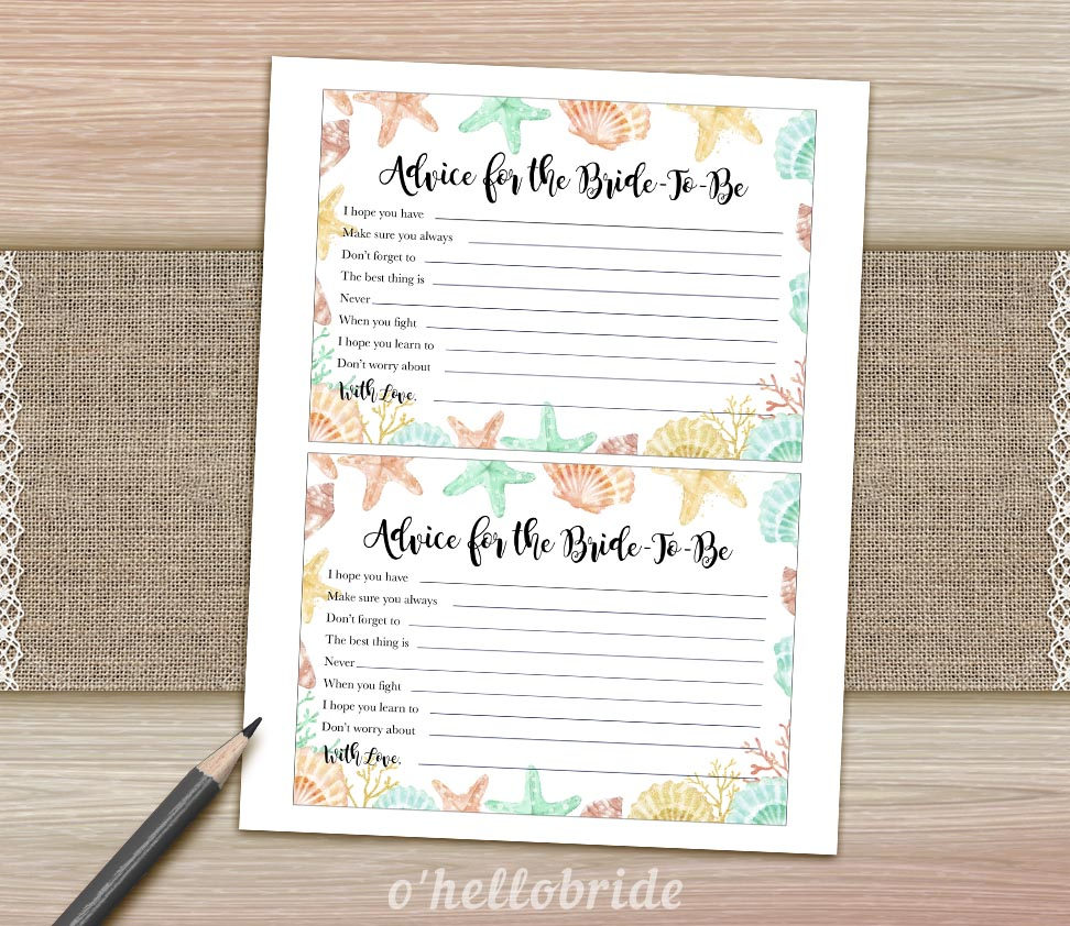 printable bridal shower games printable advice for the bride etsy