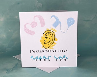 Audiologist Thank You Card: Deaf Awareness, Inclusive Design