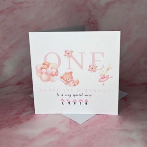 BSL 1st Birthday Card: Fingerspelling, Deaf Aware, Inclusive