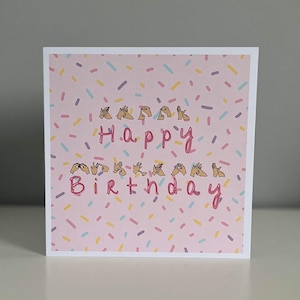 Carte d'anniversaire BSL, Langue des signes britannique, Orthographe numérique BSL, Carte accessible aux personnes à mobilité réduite, Carte inclusive, Perte auditive, Sourds conscients