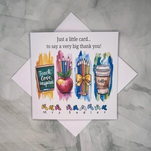 Biglietto di ringraziamento per insegnante di BSL, insegnante per sordi, linguaggio dei segni britannico, dattilografia, biglietto inclusivo, cultura dei sordi
