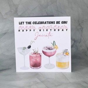 Biglietto di auguri BSL, amante del gin, linguaggio dei segni britannico, dattilografia BSL, biglietto accessibile, biglietto inclusivo, perdita dell'udito, consapevolezza dei sordi, per lei