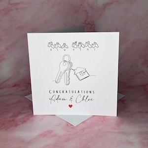 Carte New Home, BSL, langue des signes britannique, home sweet home, pour elle, pour lui, pour couple