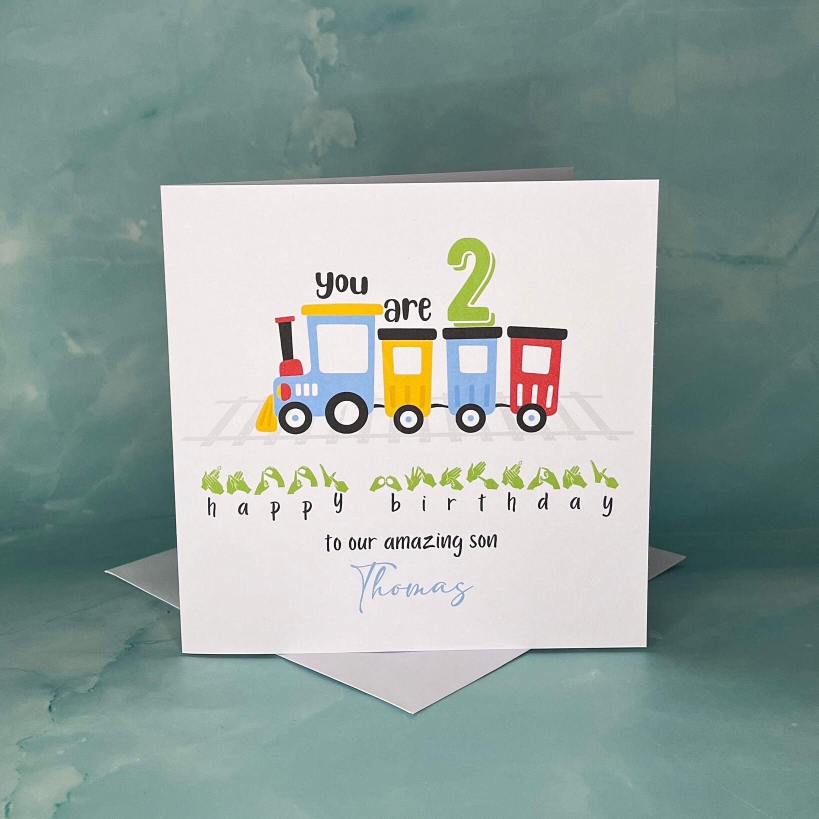 BSL Train Birthday Card: Fingerspelling, Deaf Awareness - Etsy