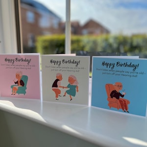 Funny Hearing Aid Birthday Card: Inclusive Design