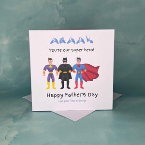 British Sign Language Father&#39;s Day Card: Superhero Dad