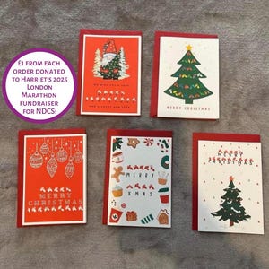 Lot de 5 cartes de vœux BSL, emballage multiple, motifs individuels, langue des signes britannique, perte auditive, pour ami voisin