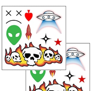 Lil Pump Inspired Face Temporary Tattoos Sheet