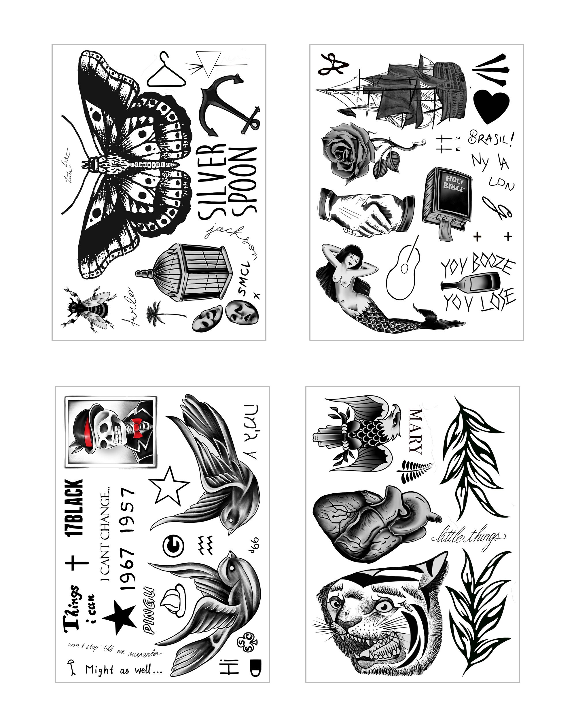 Tatuajes temporales inspirados en Harry Styles actualizados en - Etsy México Tatuajes temporales inspirados en Harry Styles actualizados en - Etsy México