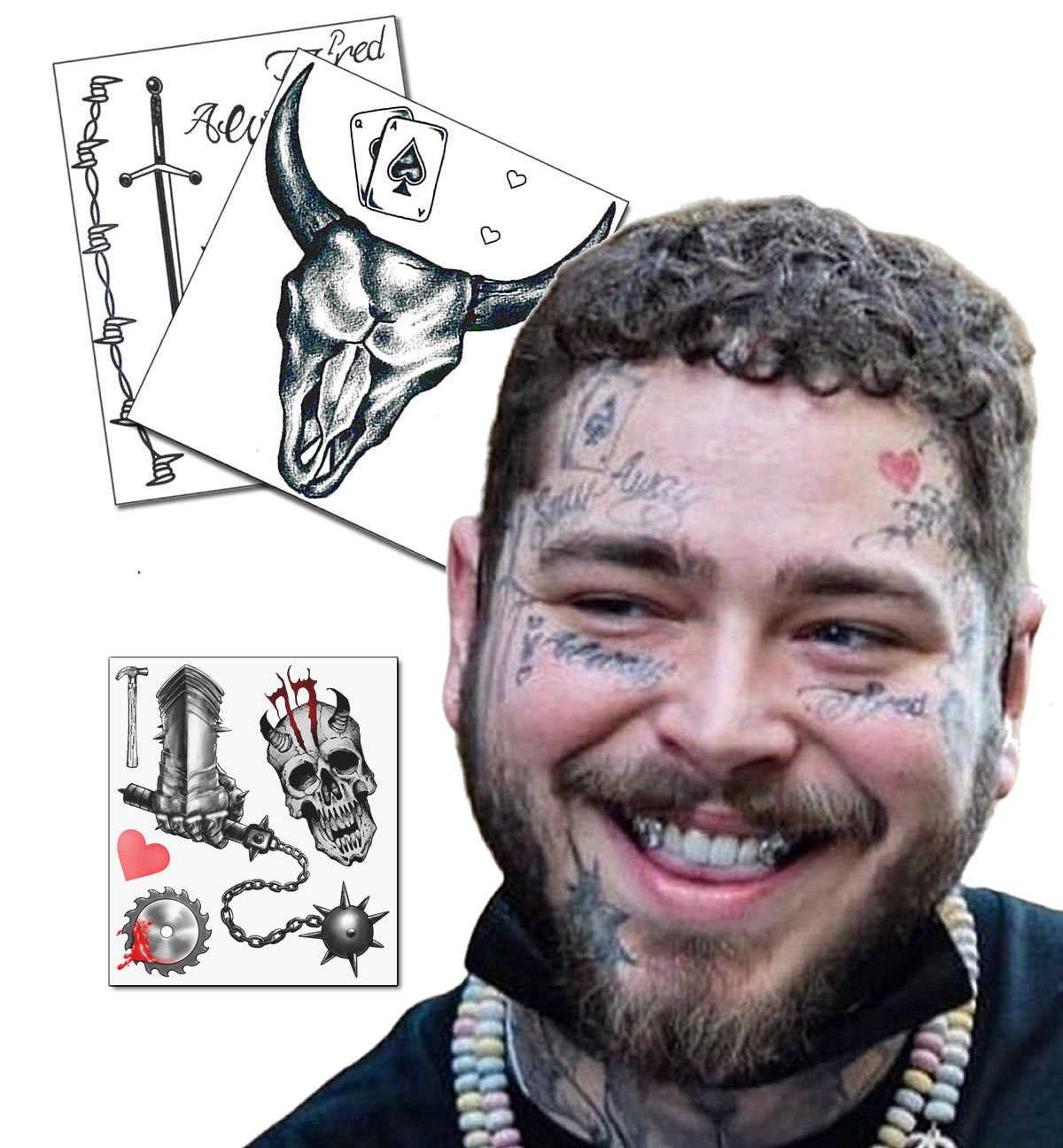 Post Malone Says He Got All of His Face Tattoos Because Hes Insecure About  His Looks Im an UglyAss Mothafka