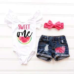 one in a melon birthday outfit