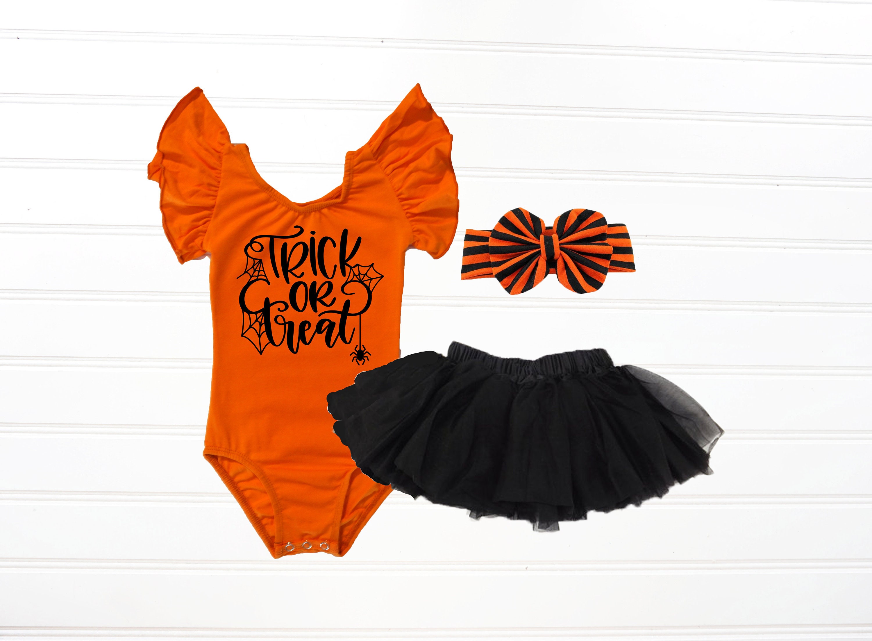 Baby Girl Halloween Outfit Trick or Treat Tutu Outfit Baby Etsy