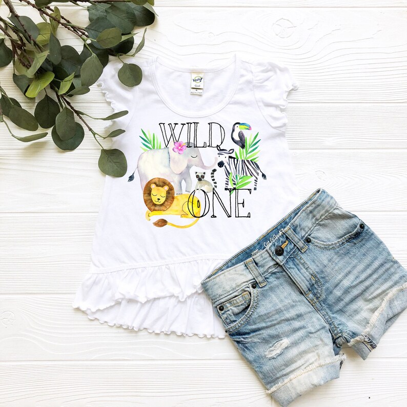 wild one birthday shirt girl