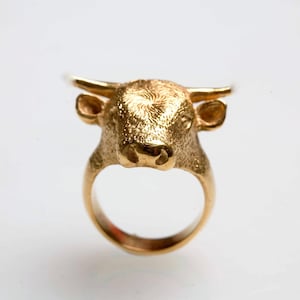 Bull ring,Animal ring,ox ring,head ring,Ring zodiac,Horoscope ring,Silver 925 plated ring,Chinese Horoscope ring,Farm ring,Statement ring