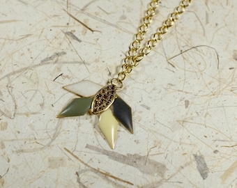 Geometric Necklace, Gift for her, Deco, minimal, gold necklace