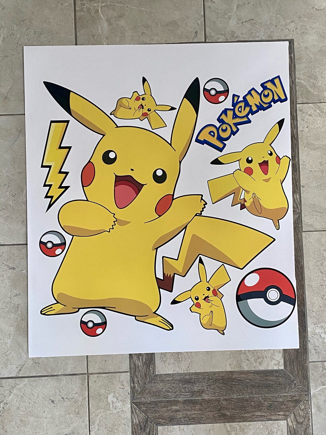 Pokemon Pikachu Peel and Stick Wall Decals Comes with 10 Etsy