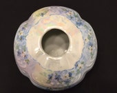 Antique Porcelain Hand Painted Hair Receiver Trinket Box