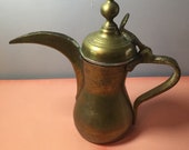 Vintage Turkish Coffee pot. Dallah. Arabic. Stamped XII. Possibly Antique.