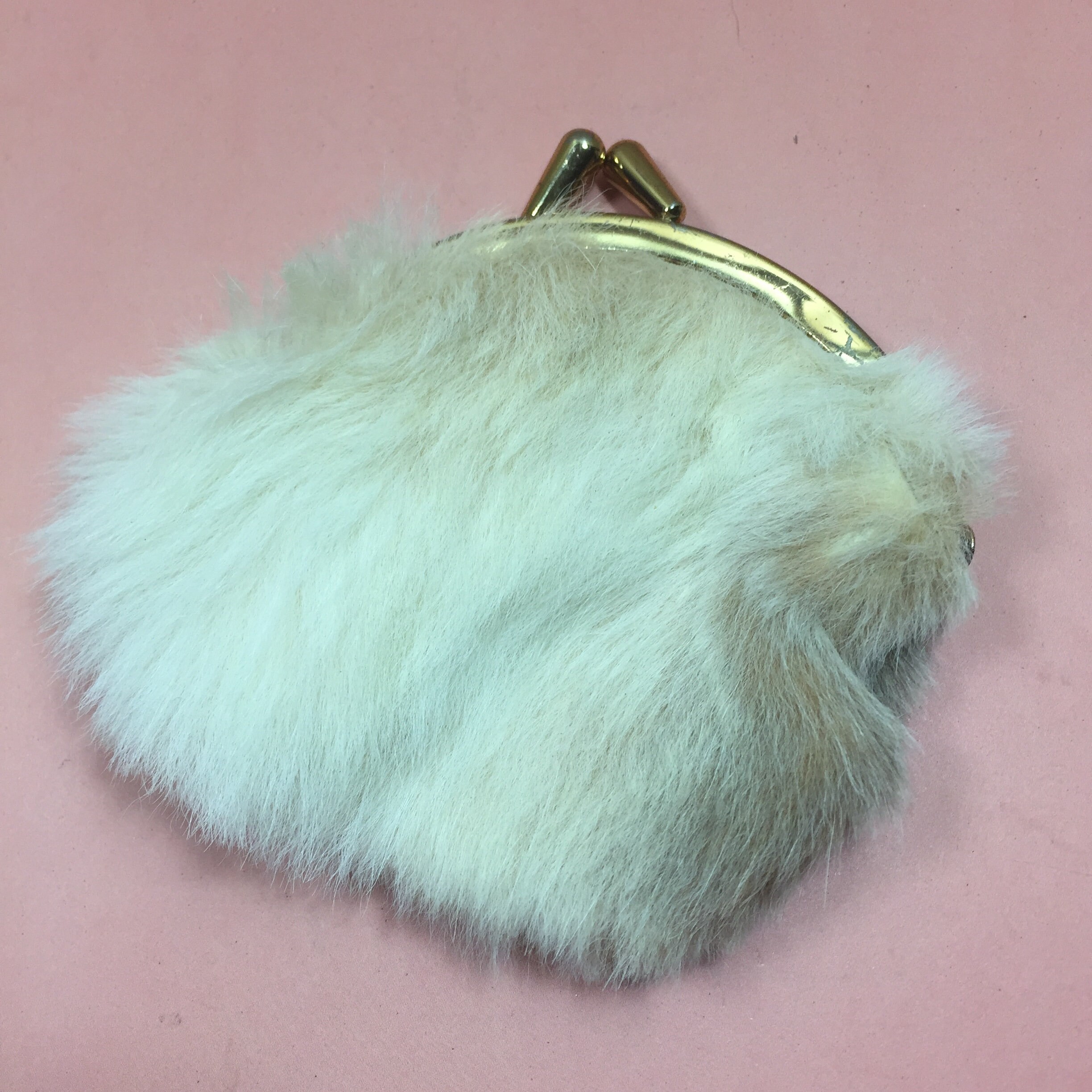 Vintage Rabbit Fur Coin Purse Coin Bag. 1960s. 60s. Etsy