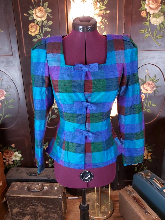 Vintage Fitted Checkered Blazer Made in Canada Tor