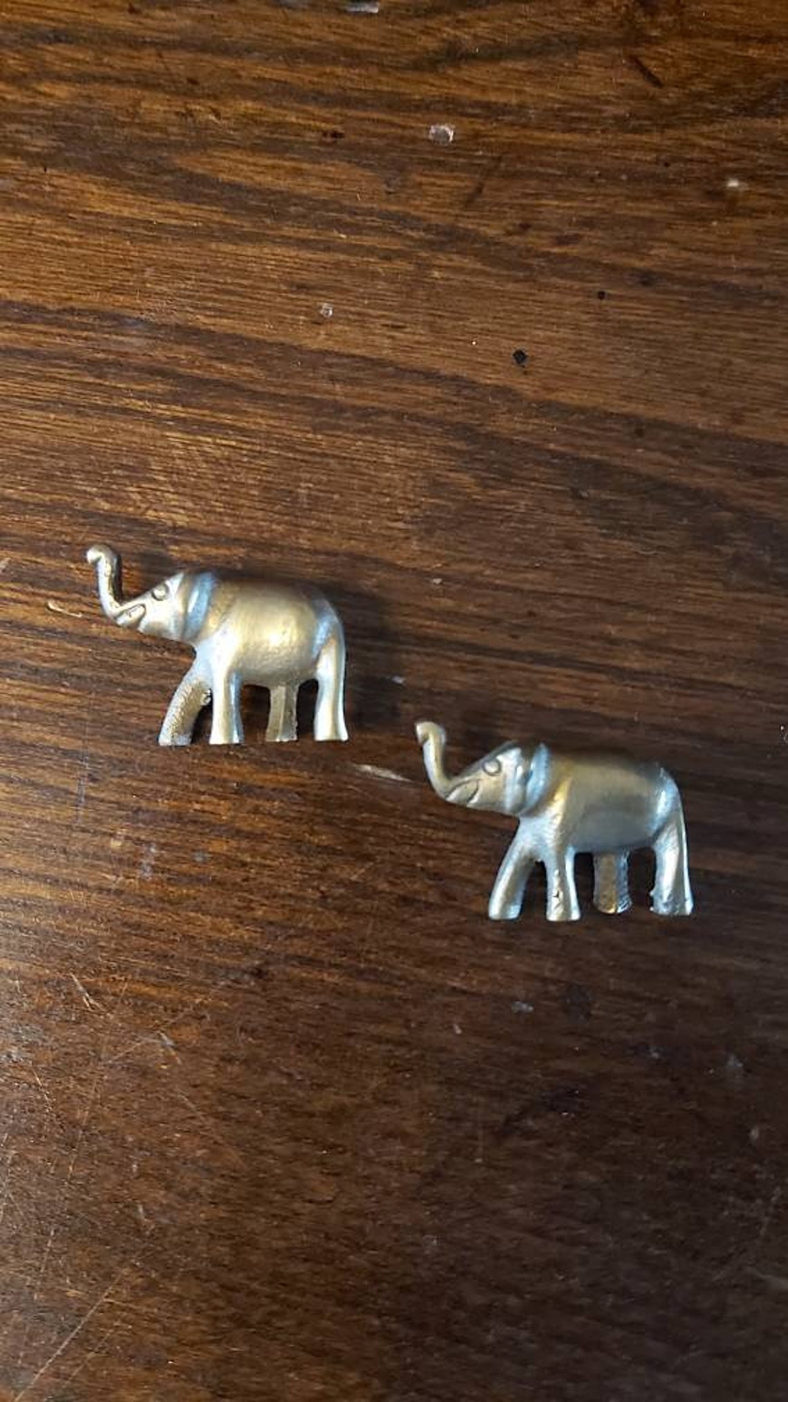 Dollhouse Miniature Vintage Brass Pair of Elephants Raising Etsy